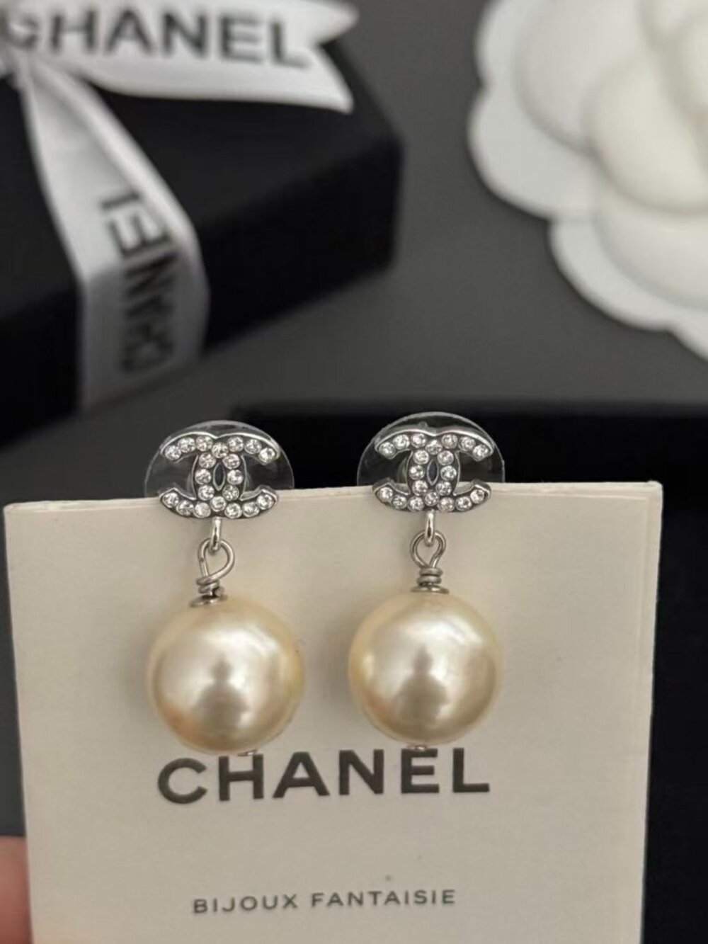 Chanel CC Stud Earrings